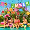 25PCS Hello Summer Pool Party Decorations – Tropical Banner and