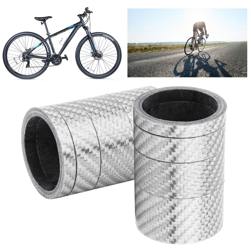 2 Set Carbon Fiber 5/10/15/20mm Bicycle Headset Front Fork Spacer