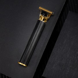 PXLISIE Professional Cordless Hair Clipper and Trimmer for Men, T Blade Zero Gapped Rechargeable Beard Shaver, Hair Cutting Kit With Ear Spoon Tool Set, Black