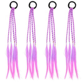 SATPULOT Wig, Extension, Hair Extension, Braid, Braid, Children's Gradient, Ponytail, Colorful Wig, Point Wig, Kids Extension, Hair Extension, Hip Hop, Colorful, Hair Extension, One Touch, Kids, Dance, Recital, Easy to Wear, Set of 2 (Set of 4), Gradient