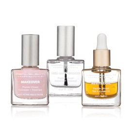 Dermelect Conceal & Condition Nail Treatment Kit – Ridge Filler & Color Corrector for Damaged, Discolored & Brittle Nails – Strengthening Nail Care with Keratin, Peptides & Biotin – Sheer Pink & Nude