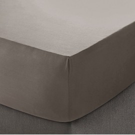 DTEX HOMES 200 Thread Count Cotton Fitted Sheet 30cm/12 Inch, Bunk Bed-Grey