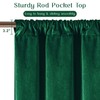 Likiyol Green Velvet Valances for Windows Ruffle Valance Curtains Christmas