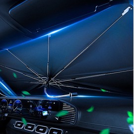 TradeWind Sun Shade Sun Shade Parasol Windshield Front Cover Car Shade for Sleeping in the Car Light Shielding Heat Shielding Folding (L, Curved Pattern)