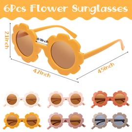 12Pcs Hippie Boho Flower Sunglasses Headbands Costume Set 60s Festival Party Gifts Favors Groovy Retro Daisy Flower Crowns