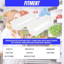 Kojem 2187172 Replacement Refrigerator Door Bin Shelf Compatible with Most Roper, K...