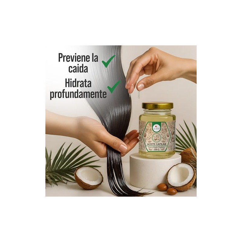 Aceite Capilar - Brillo - Hidratación - Suavidad - Coco