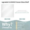 Top Sojourn Upgraded W11130202 Freezer Glass Shelf, Compatible with Whirlpool