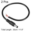 sourcing map 2Pcs 30cm 10A Plastic Male DC Power Pigtail