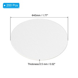 PATIKIL 45 mm Aluminiumfolie, 200 Stück, resistent, manipulationssicher, Induktions-Heißsiegeleinlagen für PE/HDPE-Kunststoffflaschen, Glasdeckel