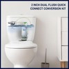 2 INCH DUAL FLUSH QUICK CONNECT VALVE CONVERSION KIT W/HANDLE