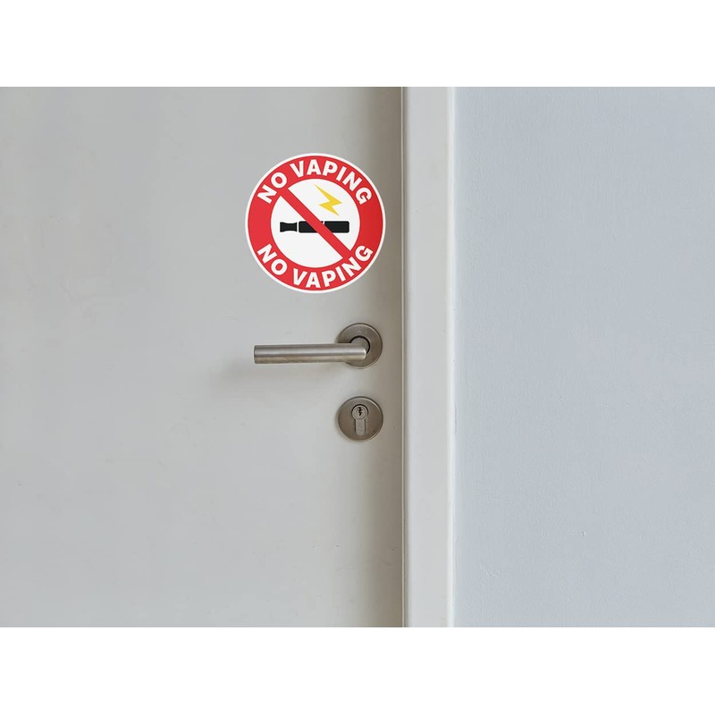 2 x 10cm No Vaping Sign Vinyl Stickers - Warning