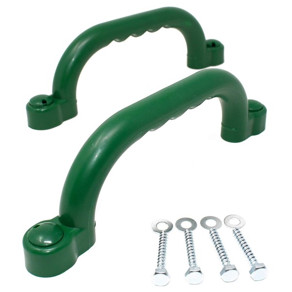 Garden Games Grab Handles Hand Grips Set of 2 with Finger Grips ideal for a Climbing Frame, Den, Tree House or Playhouse