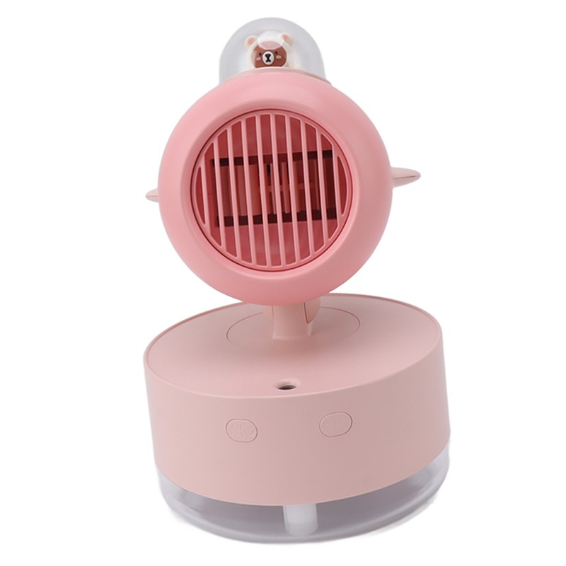 Mini Bear Cooling Fan USB Charging Misting Desktop Fan Table