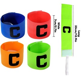 Omevett 8pcs Kids Captain Armband Football Velcro Adjustable Captains Armband Elastic Soccer Captain's Armbands Multicolour Player Arm Bands for Youth Adult junior Sport Hockey Rugby Netball
