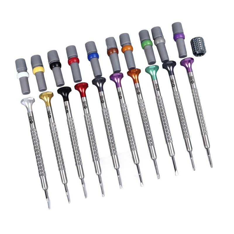 Watch Repair Screwdriver Set 0.6‑2.0mm Color Coded Replaceable Heads Micro
