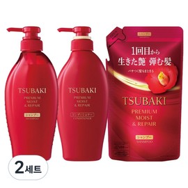 Tsubaki Premium Moist & Repair Hair 3-piece Set, 2 Sets / 츠바키 프리미엄 모이스트 & 리페어 헤어 3종 세트, 2세트