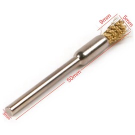 20PCS Brass Wire Brushes,Small Cleaning End Brushes Pen 1/8″ x 1/5″(3X5mm) Removes Burrs, Dust, and Oxide Layer, Metal Rust Removal, Cleaning, and Polishing Rotary Tools