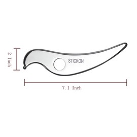 JustSun Stainless Steel Gua Sha Massage Tools Medical Grade IASTM Tools for Soft Tissue Therapy and Reduce Muscle Pain (D Shape)