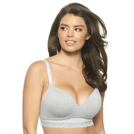 Altissima Seamless Smooth Wire-Free Convertible Demi Bra (Small, Heather Gray)