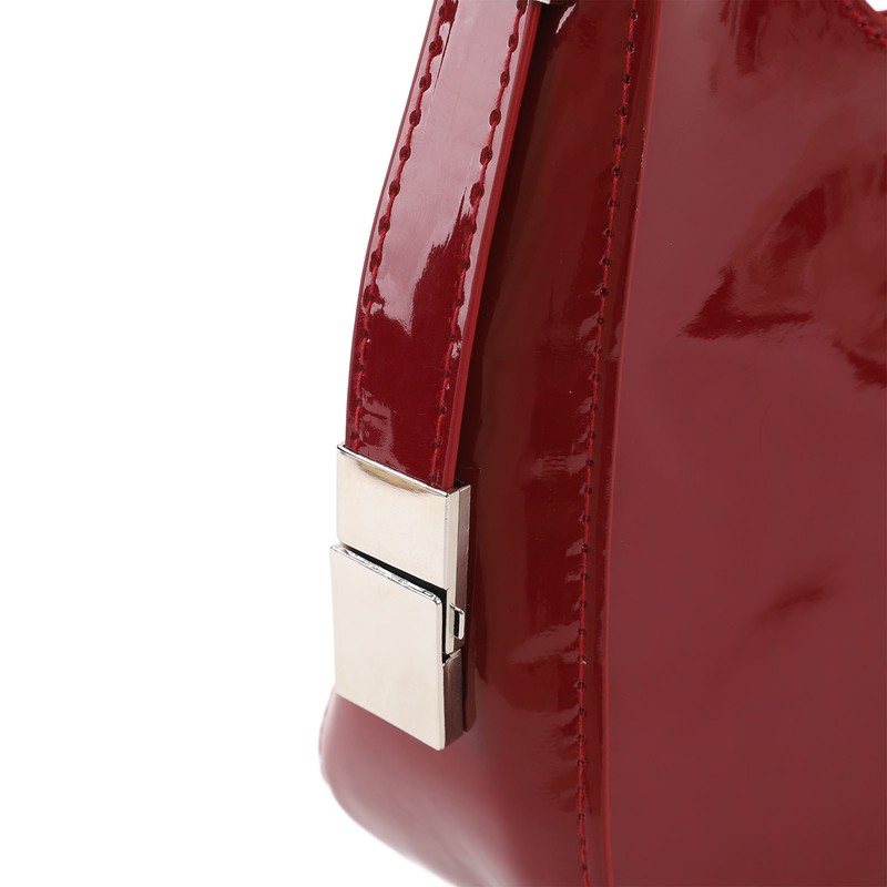 Women Underarm Bag Fashionable Glossy Surfaces PU Leather Shoulder Messenger