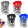 4 Pack Pencil Sharpener with Container, Compact Manual Pencil Sharpeners