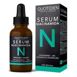 Serum Niacinamida Quotidien Zinc Planta Resurreccion Skin Care Antienvejecimiento Suero Aclara Cuidado Facial Todo Tipo Piel Antimanchas Acne Grasa
