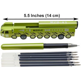 Maydahui Stylish Weapon Missile Car Model Ballpoint Pen 0.5mm Black Ink Set of 3 Cute Fun Stationery Gel Ballpoint Pens for Kids Students Birthday Gift Present
