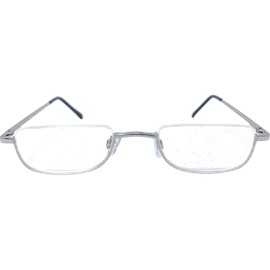 Incredible Bargains The Albus Half Moon Half Frame Reading Glasses Readers + 2.00 Silver