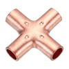 PATIKIL 1/4 Inch ID Copper Union Cross Pipe Fitting, 4