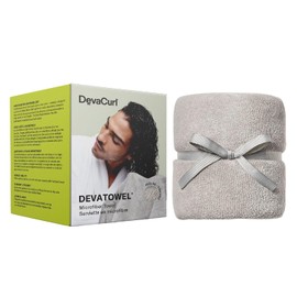 DevaCurl Toalla de Microfibra Anti-Frizz para el Cabello | Secado Suave | Gris