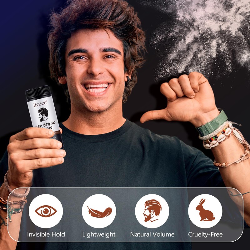 Hair Styling Powder 10g, 2 Pcs Matte Texture Powder, Long-lasting