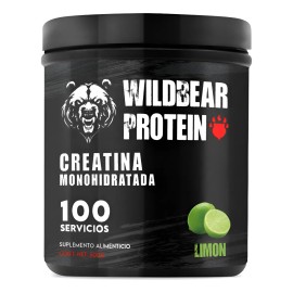 Creatina Monohidratada en Polvo Sabor Limón 500g Wild Bear Deportivo