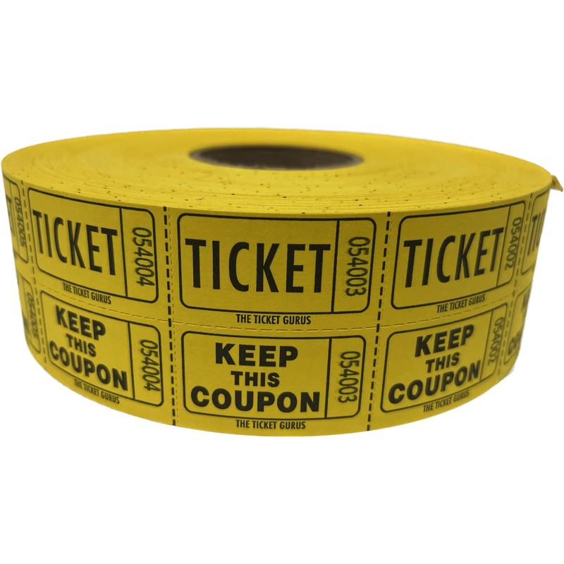 The Ticket Gurus-Raffle Tickets - 4 Yellow Rolls of 2000