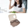 Stainless Steel Lunch Box with Soup Bowl Spoon Chopsticks Beige
