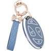 for Hyundai Key Fob Cover - 5 Button Soft TPU Key Case Protection Fit for Hyundai Ioniq 6 Grandeur GN7, KONA, Elanrtra, Santa Fe, Sonata, Tucson Smart Remote Key (5 Button - Blue)