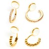 Yurielys Clip on Hoop Earrings for Women, 14K Real Gold