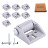 SKIR'CO Pack of 8 Small 15 mm Furniture Castors, Rubber