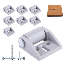 SKIR'CO Pack of 8 Small 15 mm Furniture Castors, Rubber Castors, Non-Swivel, Fixed Castors, One-Way Direction, Screws Included (8)