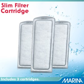 Marina Bio Clear Ceramic Replacement Cartridge for Slim Filters, 3 Pack – Optimal Filtration for a Healthy Aquarium,White