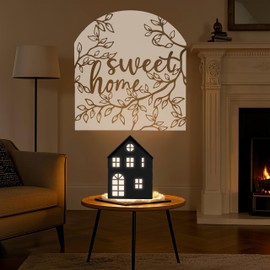 XingXiuSis LED House Lantern with Color Changing Projector, Rechargeable Indoor Outdoor Light, Holiday Slides, Battery Powered