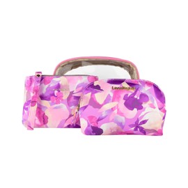 Laura Biagiotti Women's Clutch Bag, Set 3 Piece Waterproof Travel Beauty Case, Make Up Bag and Cosmetic with Box