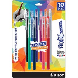 Pilot Frixion ColorSticks Erasable Gel Ink Pens, Fine Point (0.7mm), Assorted, 10 Count (32454), Pack of 1