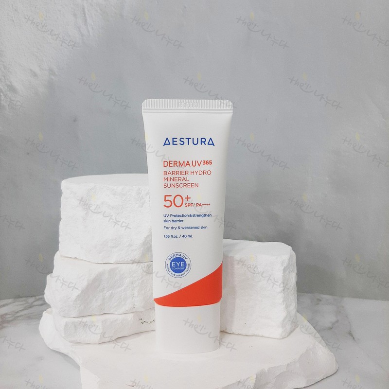 estra Aestura Astra Derma UV365 barrier moisture inorganic sunscreen +
