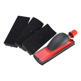 70x198mm Vacuum Sanding Block 5Pcs Set Vacuuming Sanding Disc Holder Sandpaper 4Pc Backing Polishing Pad Easy Install Easy to Use