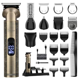 Hatteker Cortadora De Pelo, Afeitadora, Navaja Nasal, Recortadora De Cuchillas T, Kit De Belleza Corporal Impermeable, Afeitadora Masculina, Carga Usb, Cuchilla Súper Frontal 8 en 1