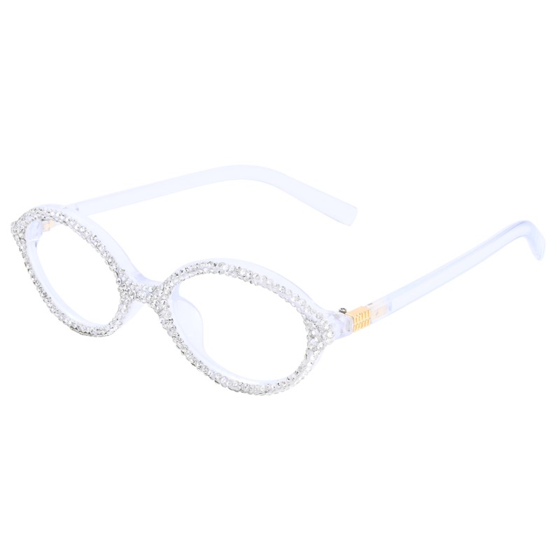 ICARA Fashion Rhinestone bling Reading Glasses for Women Retro Oval