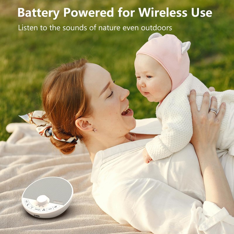 Someyou White Noise Sound Machine with 18 Sleep Sounds, Battery
