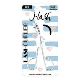 Rizador de Pestañas J-Lash Térmico Metálico para Ojos Pequeños y Goma de Cobertura Completa