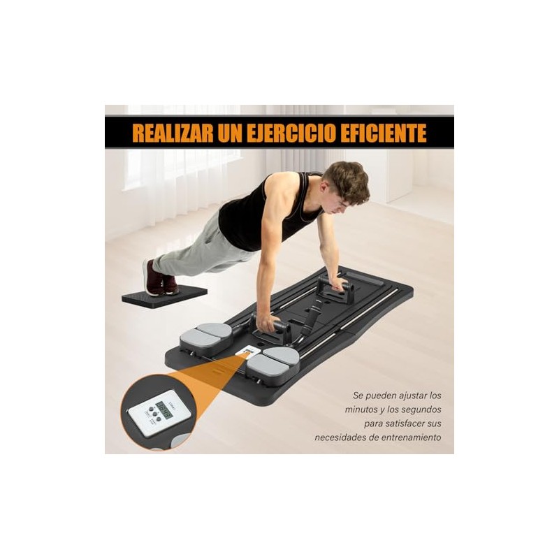 Tabla Deslizante de Pilates 5 en 1, Tabla Abdominal Plegable,
